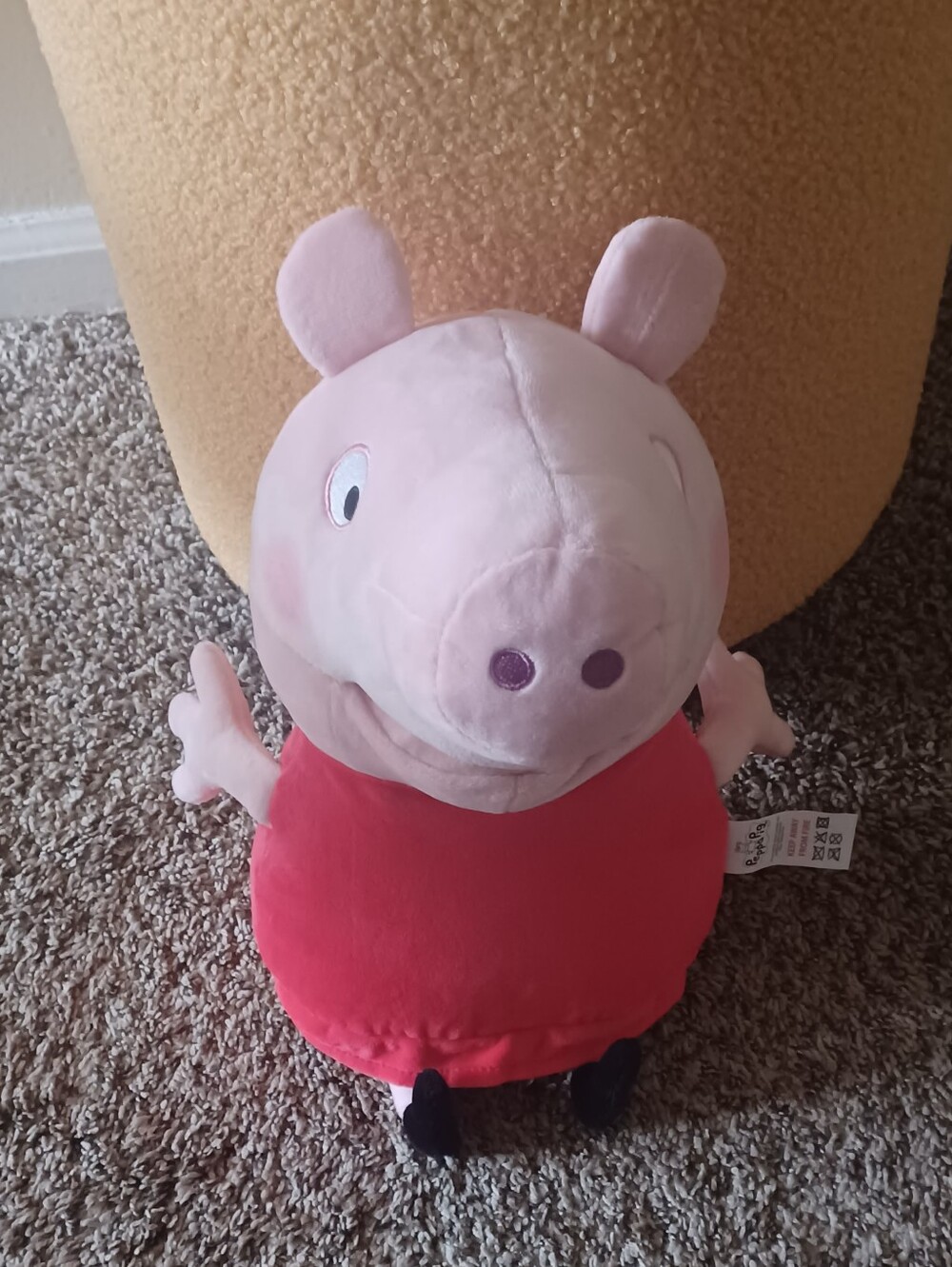 Peppa Pig Plush Doll Pink and Red 16" Hand Puppet